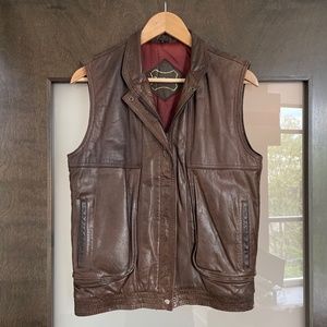 Vintage Brown Leather Vest | The Leather Warehouse | Men’s Size Small